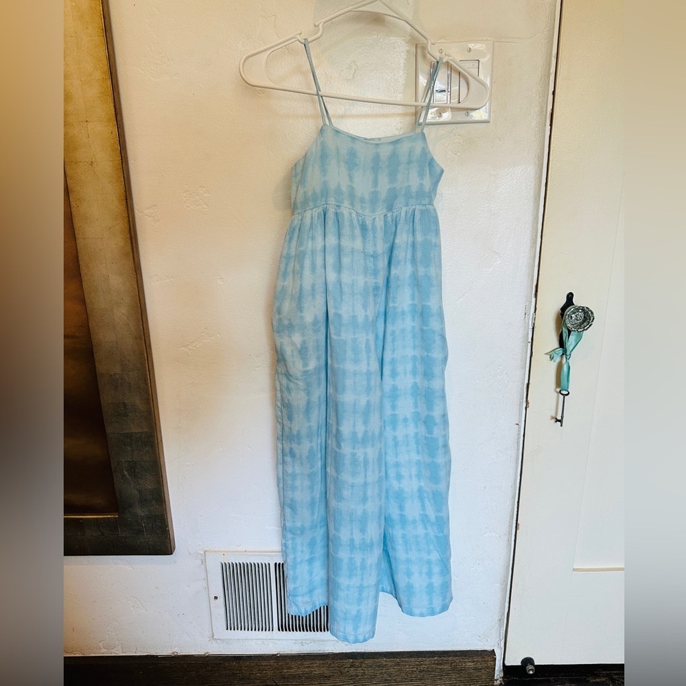 Janie and Jack Light Blue jumpsuit 7 girls
